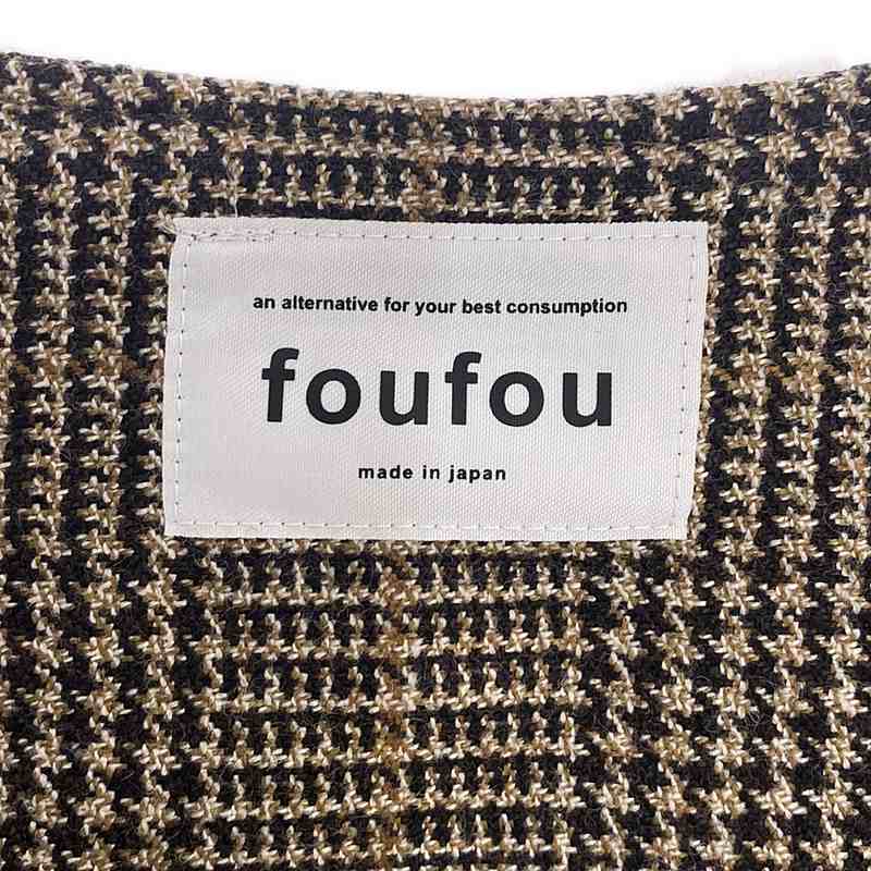 foufou / フーフー glen check tuck wlap skirt スカート