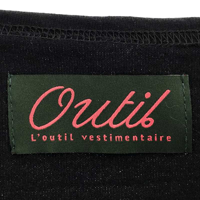 OUTIL / ウティ TRICOT AAST Solid オーバーサイズ バスクシャツ カットソー ユニセックス