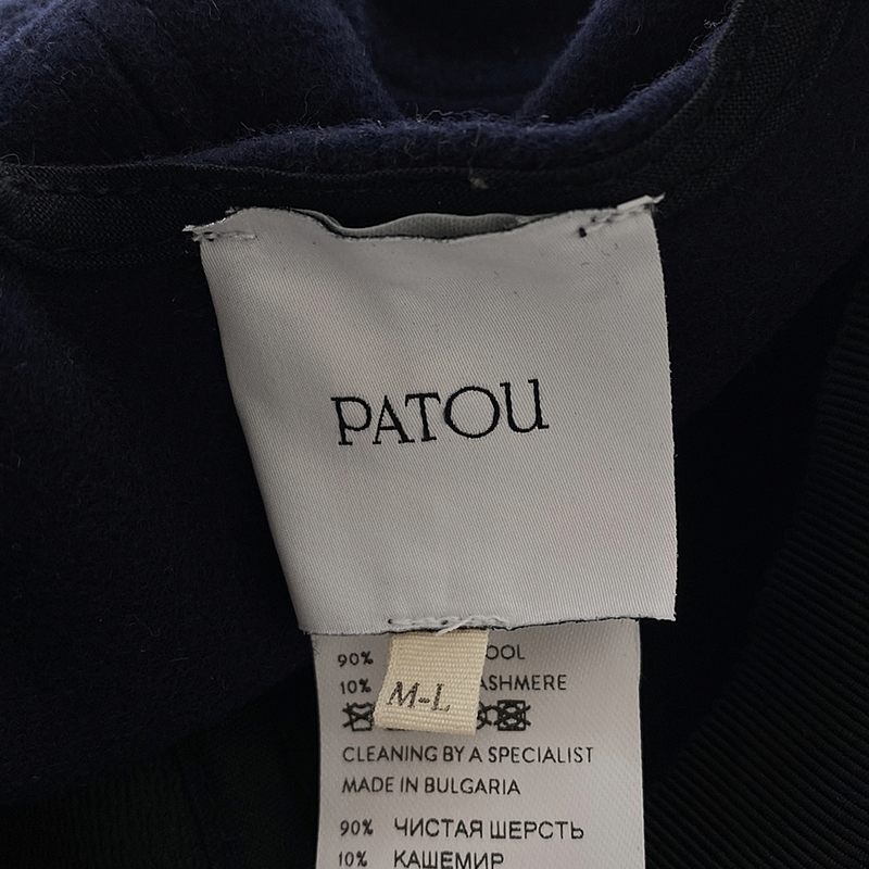 PATOU / パトゥ ウール カシミヤ ロゴ刺しゅう キャップ