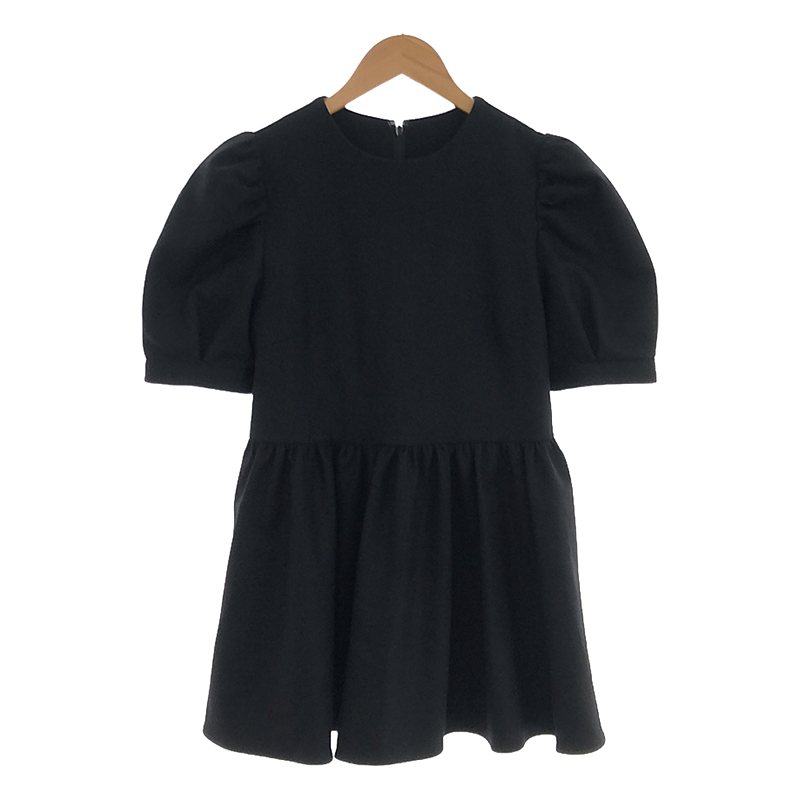 PUFF-SLEEVE PEPLUM TOP / パフスリーブ ペプラム ギャザートップス