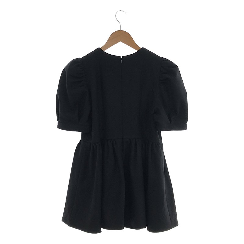 BORDERS at BALCONY / ボーダーズアットバルコニー PUFF-SLEEVE PEPLUM TOP / パフスリーブ ペプラム ギャザートップス