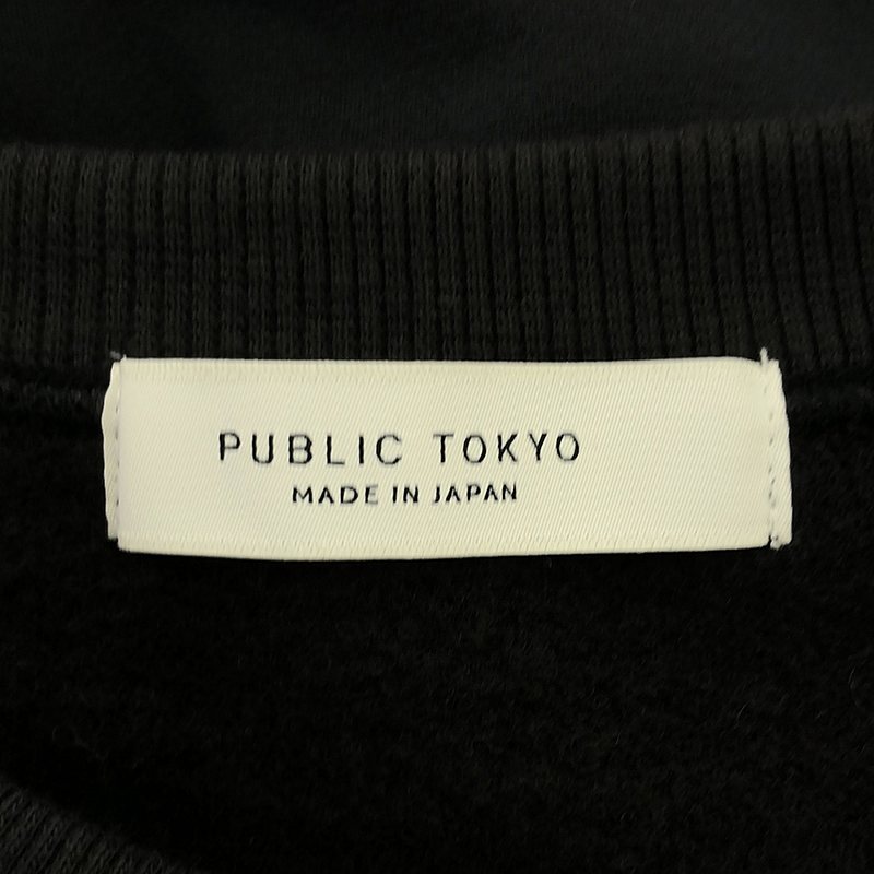 PUBLIC TOKYO / パブリックトウキョウ クルーネック リブ スウェット プルオーバー