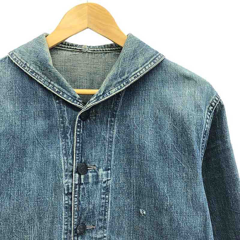 U.S. NAVY / アメリカ軍 40s ヴィンテージ ショールカラー デニム カバーオール ヘチマ襟