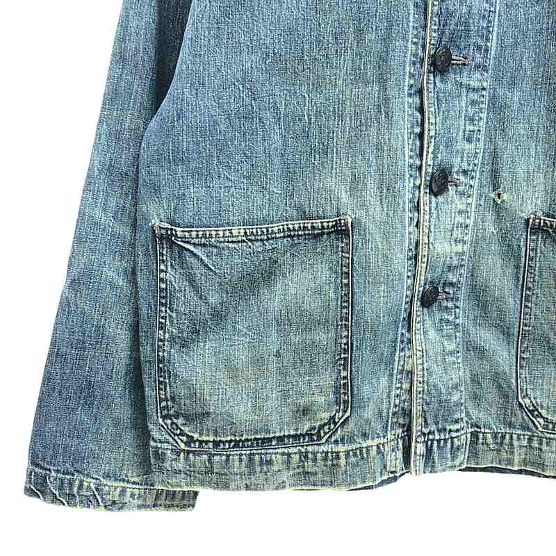 U.S. NAVY / アメリカ軍 40s ヴィンテージ ショールカラー デニム カバーオール ヘチマ襟