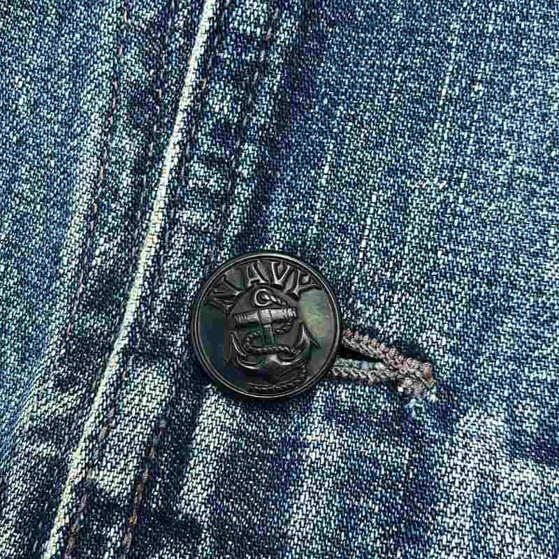 U.S. NAVY / アメリカ軍 40s ヴィンテージ ショールカラー デニム カバーオール ヘチマ襟