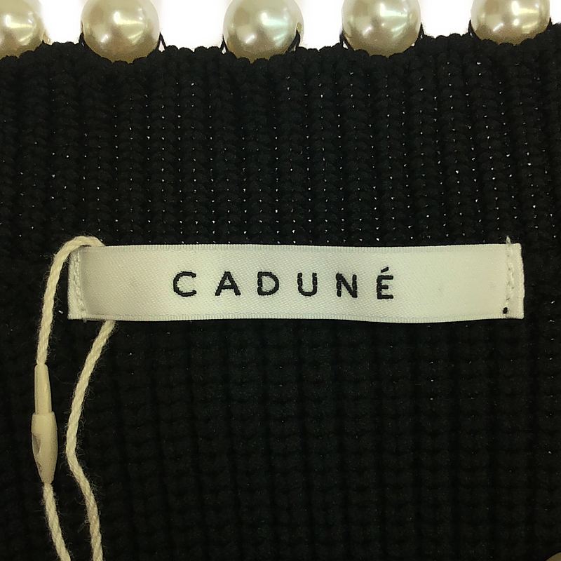 CADUNE / カデュネ パール クルーネック ニットプルオーバー