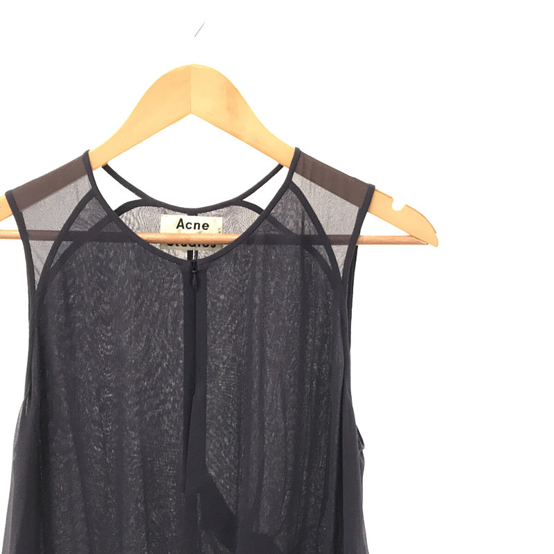 TWIST LT SILK シルク ノースリーブドレス ワンピース TWIST LT SILK シルク ノースリーブドレス ワンピース