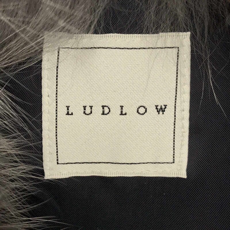 LUDLOW / ラドロー ボーダー フォックスファー 巾着 バッグ