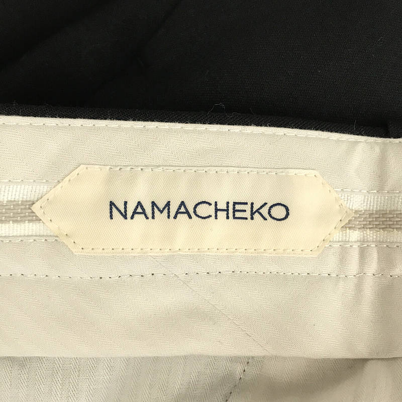 NAMACHEKO / ナマチェコ 裾ボタン フリンジ装飾 スラックスパンツ