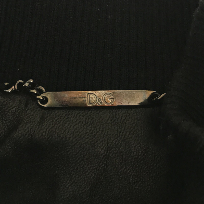 D&G DOLCE&GABBANA / ディーアンドジー ジップアップ レザージャケット