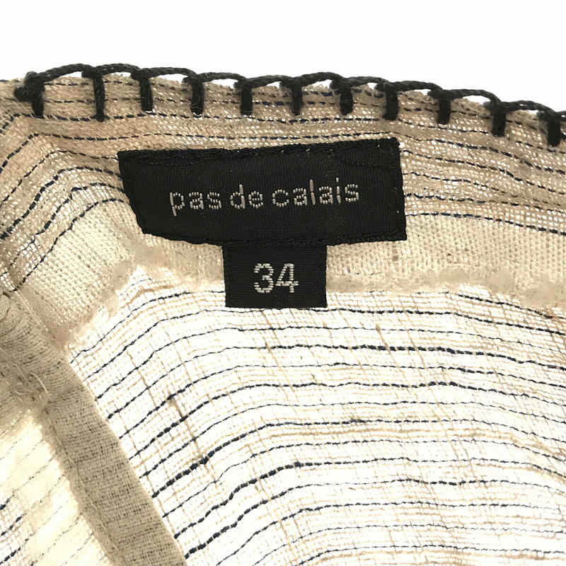 リネン先染ボイルワッシャーブラウス シャツpas de calais / パドカレ