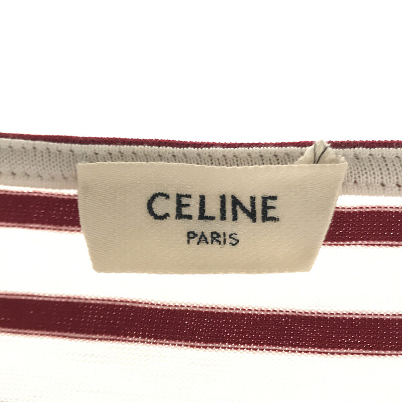 CELINE / セリーヌ コットンボーダー ボートネックカットソー バスクシャツ