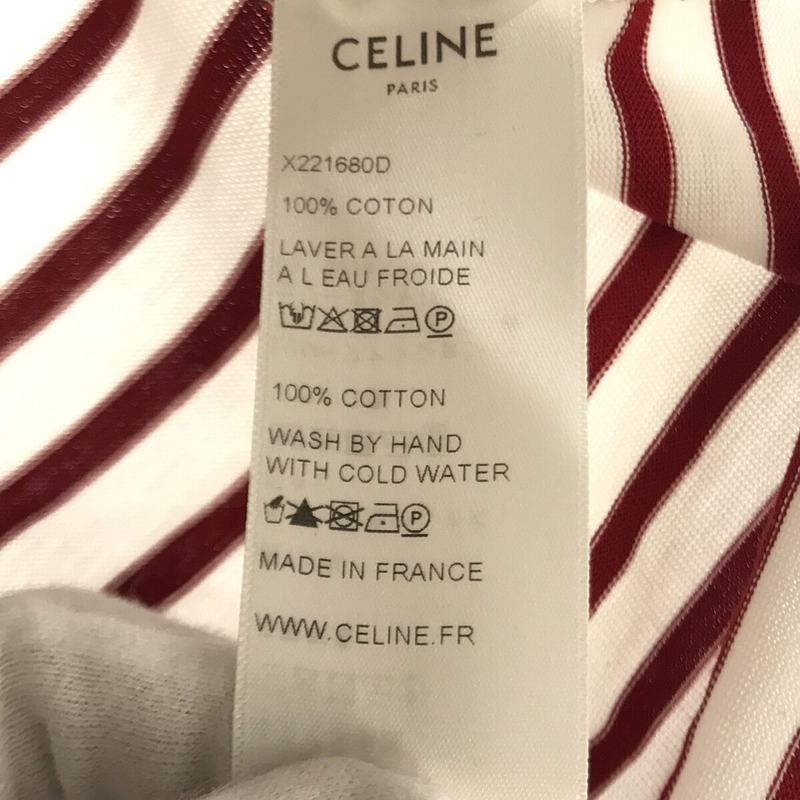 CELINE / セリーヌ コットンボーダー ボートネックカットソー バスクシャツ
