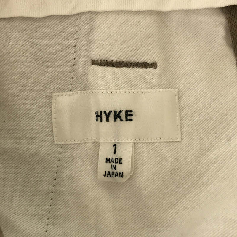 HYKE / ハイク コットン ポリ ワイド チノパンツ