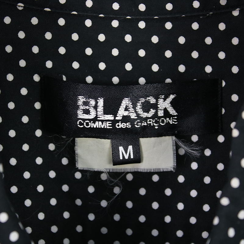 BLACK COMME des GARCONS / ブラックコムデギャルソン コットン丸襟 ドットシャツ