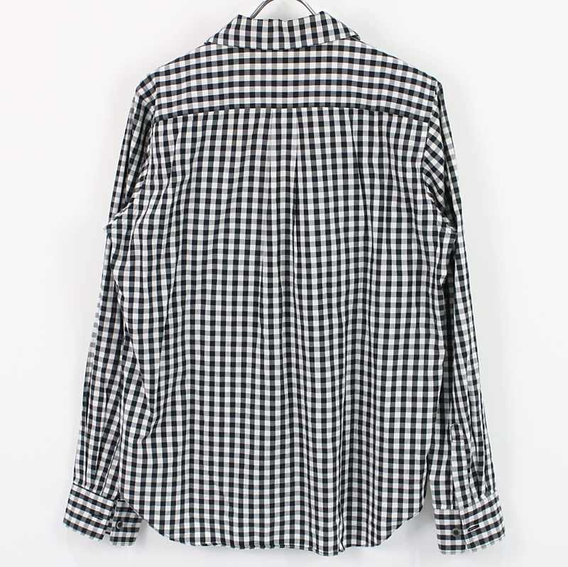 BLACK COMME des GARCONS / ブラックコムデギャルソン 異素材切替 丸襟長袖シャツ