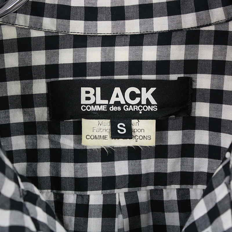 BLACK COMME des GARCONS / ブラックコムデギャルソン 異素材切替 丸襟長袖シャツ