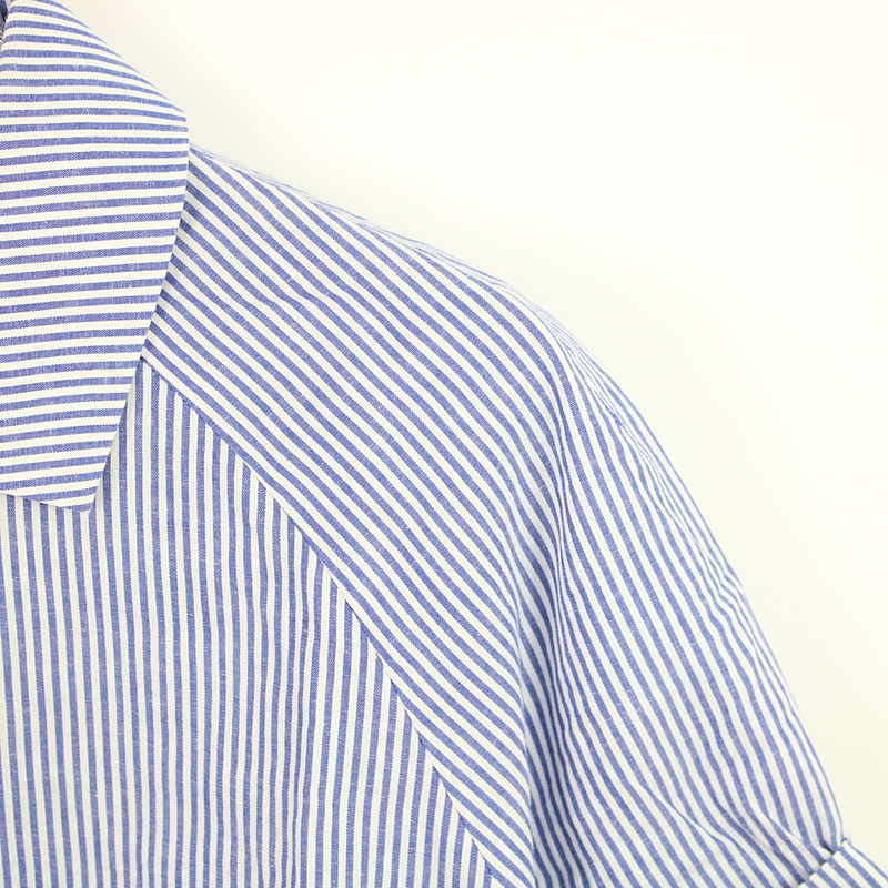 tricot COMME des GARCONS / トリココムデギャルソン コットンリネン ストライプ半袖シャツ