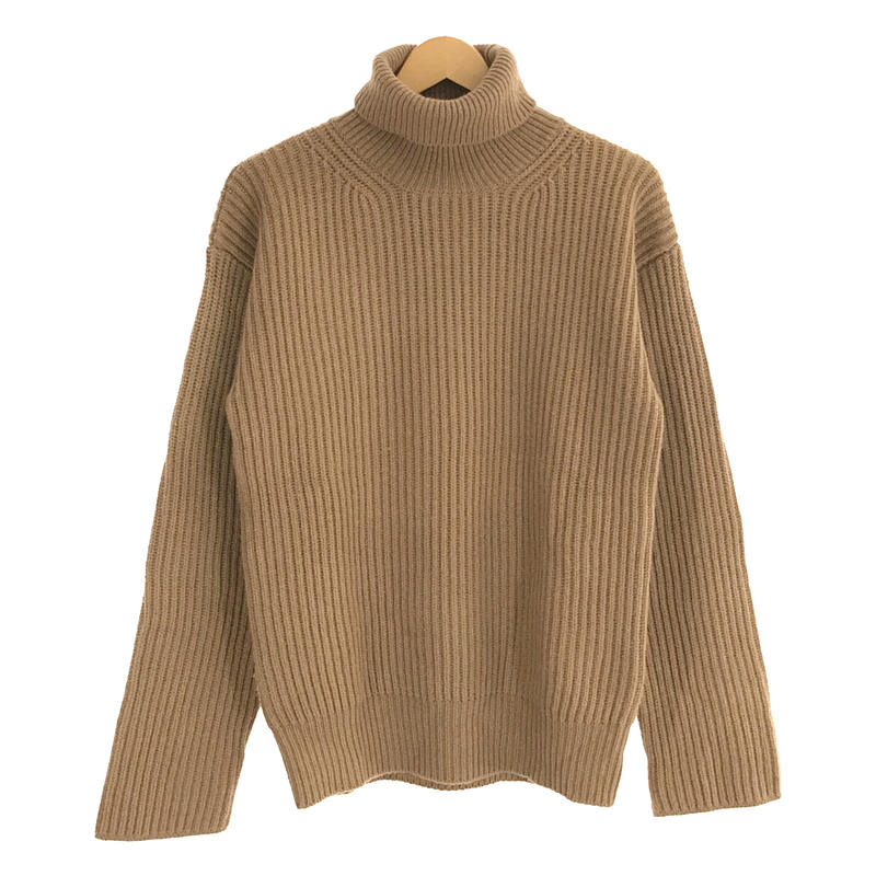 Mongolian Baby Camel Turtle Neck Knit CAMEL ベビーキャメル ボリューム タートルネック ニット