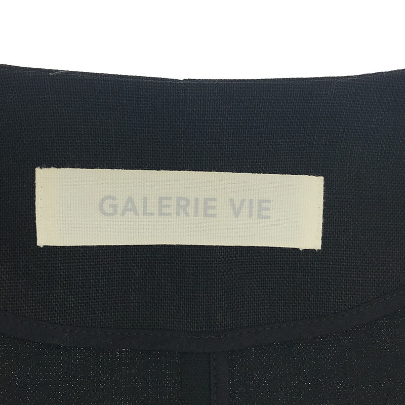 GALERIE VIE / ギャルリーヴィー リネンコットン ノーカラー ジャケット