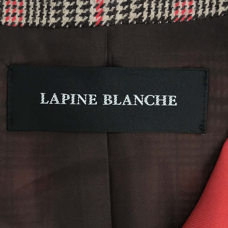 LAPINE BLANCHE / ラピーヌ ブランシュ 千鳥格子柄 3ボタン チェスターコート