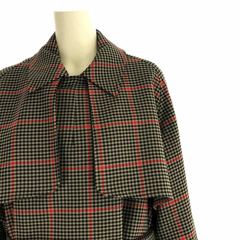 HYKE / ハイク PLAID DOUBLE FACE TRENCH COAT ガンクラブチェック トレンチコート ベルト付き