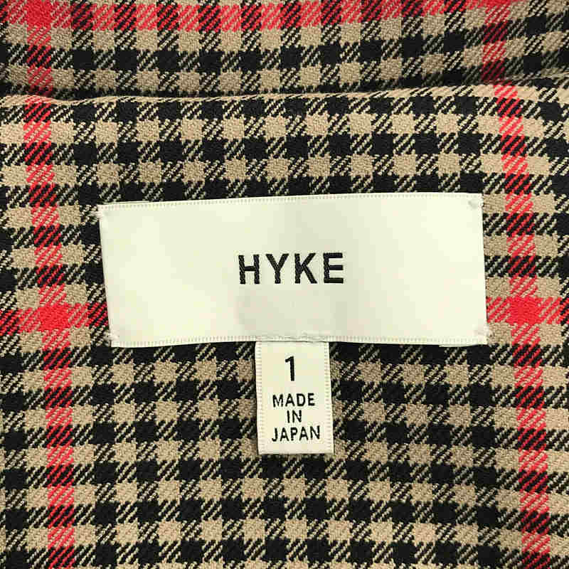 HYKE / ハイク PLAID DOUBLE FACE TRENCH COAT ガンクラブチェック トレンチコート ベルト付き