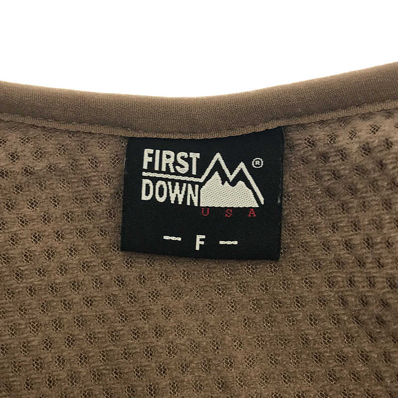 FIRST DOWN / ファーストダウン ノーカラー ジップアップ フリース ジャケット