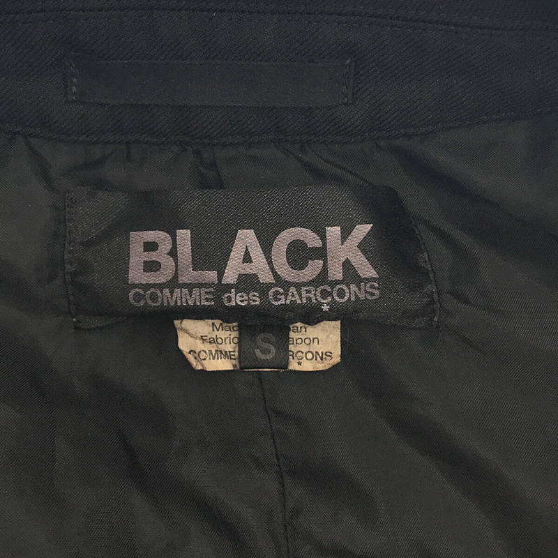 ポリエステル縮絨 ロングライダース ジャケット コートBLACK COMME des GARCONS / ブラックコムデギャルソン