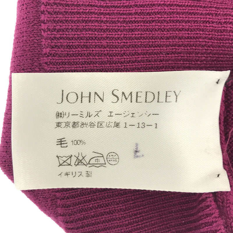 JOHN SMEDLEY / ジョンスメドレー イングランド製 Vネック ハイゲージ ウール ニット ベスト