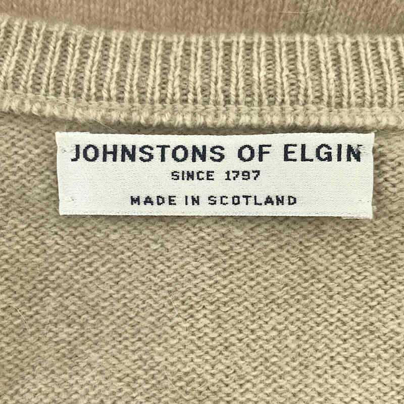 JOHNSTONS OF ELGIN / ジョンストンズ オブ エルガン アンゴラ ウール Vネック ニット セーター