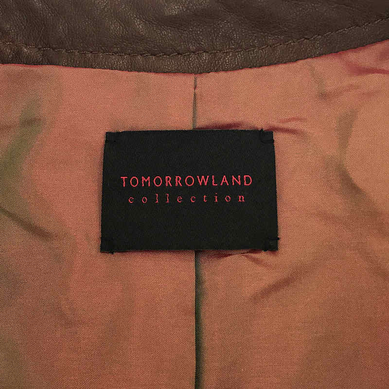 TOMORROWLAND collection / トゥモローランドコレクション ライトセミベジタブルレザー ノーカラージャケット