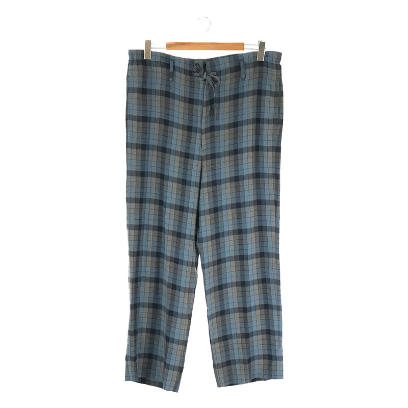 WIDE PAJAMA PANTS CHECK チェック ワイド イージー スラックス パンツ