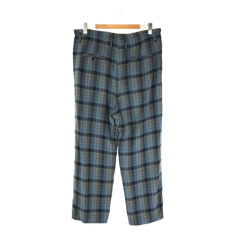 WIDE PAJAMA PANTS CHECK チェック ワイド イージー スラックス パンツ