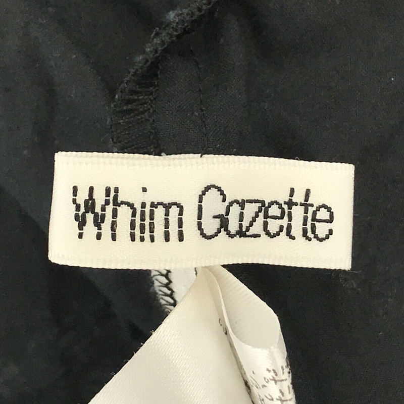 Whim Gazette / ウィムガゼット コットン ギャザースリーブ ブラウス プルオーバー