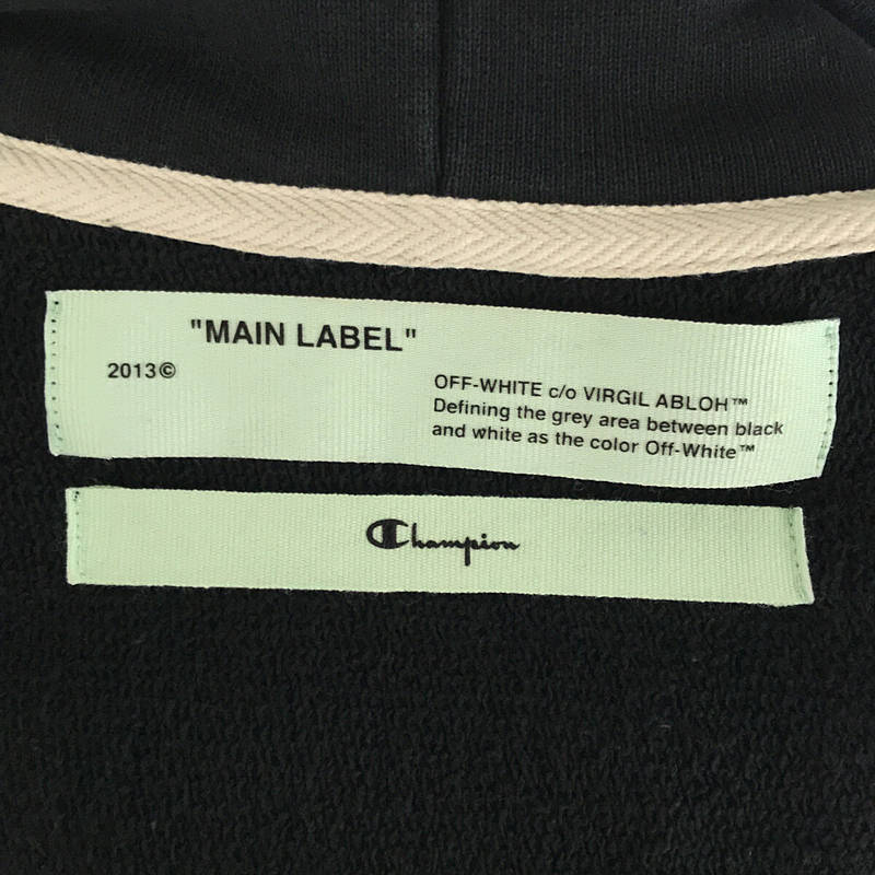 オフホワイト  abloh off-white  champion パーカー