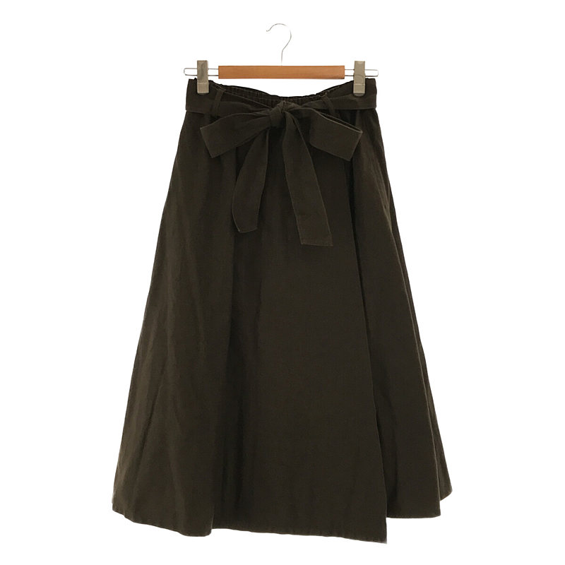 belted wraparound skirt ベルト付き ベルテッド ラップ風スカート