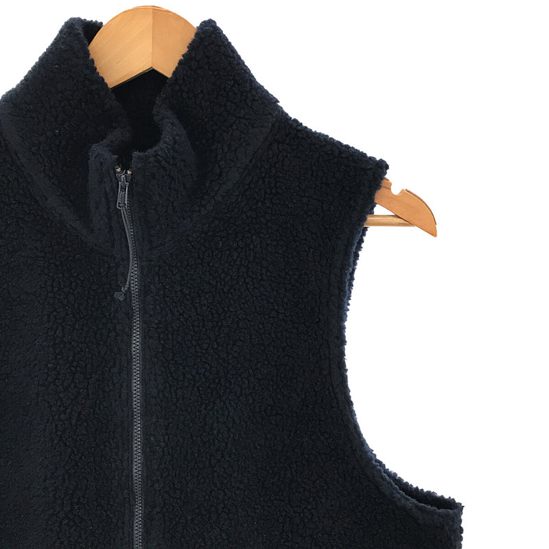 Engineered Garments High Mock Knit Vest - Wool Poly Shaggy Knit モックネック バック オープン