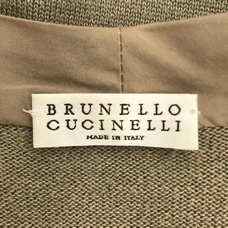 BRUNELLO CUCINELLI / ブルネロクチネリ ポリエステル ニット 切替 シャツ カーディガン