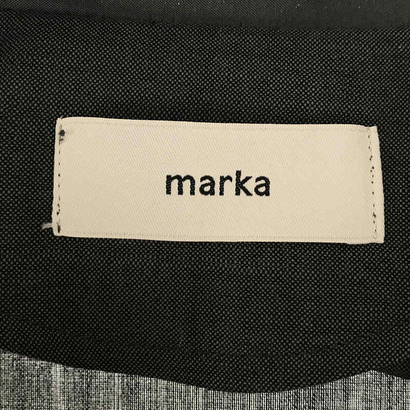 marka / マーカ ノーカラー ラペルレス シャツ ジャケット スラックス セットアップ