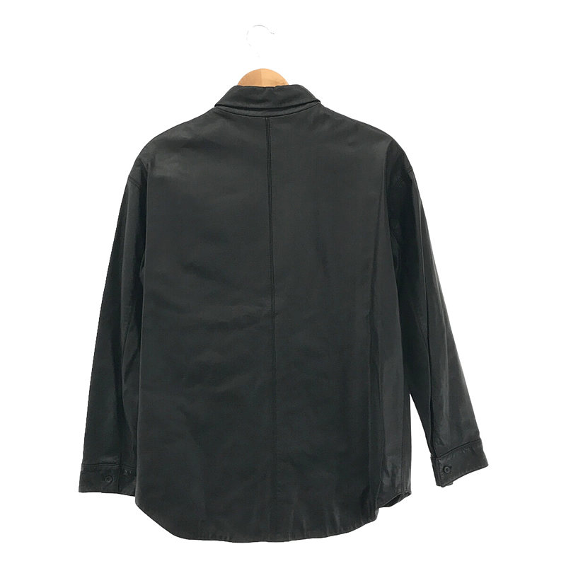TMT / ティーエムティー レザー フライフロント シャツ ジャケット