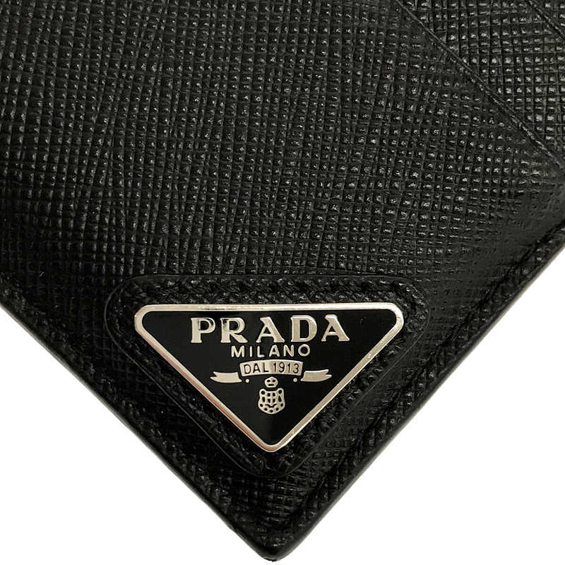 PRADA / プラダ 2MC067 サフィアーノ レザー トライアングル ロゴプレート カード コインケース 箱付き