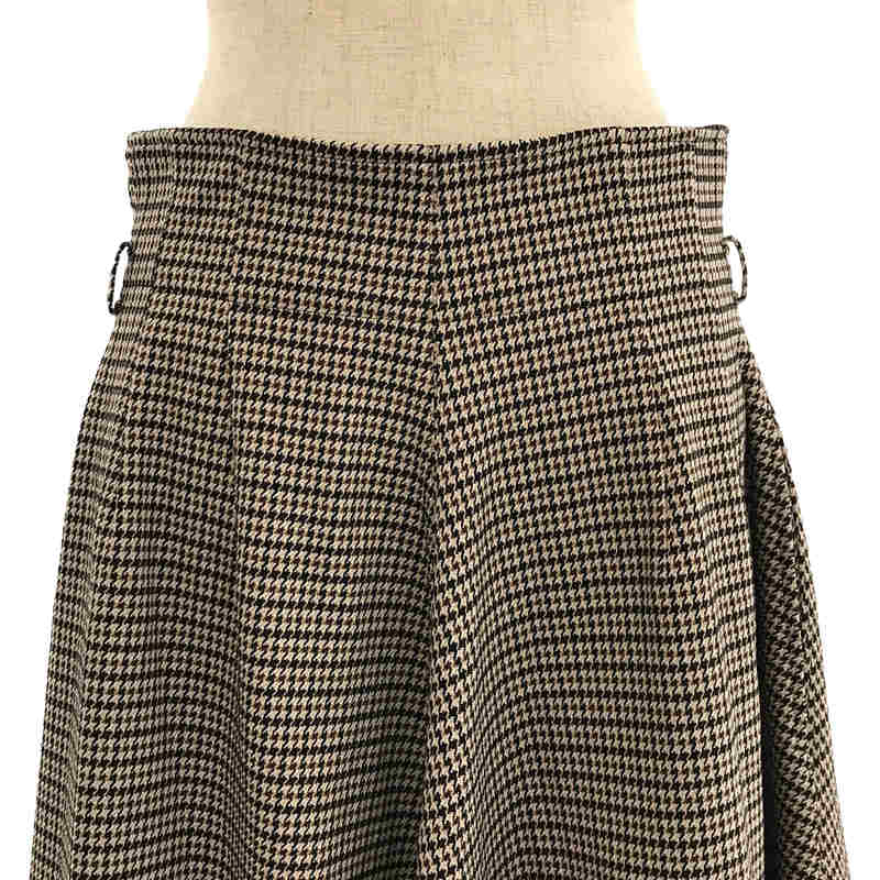 foufou / フーフー checked flare skirt ”chidori” 千鳥格子柄 チェック フレア ロング スカート