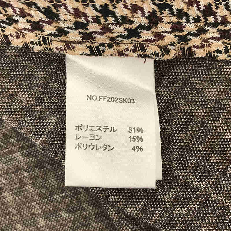 foufou / フーフー checked flare skirt ”chidori” 千鳥格子柄 チェック フレア ロング スカート