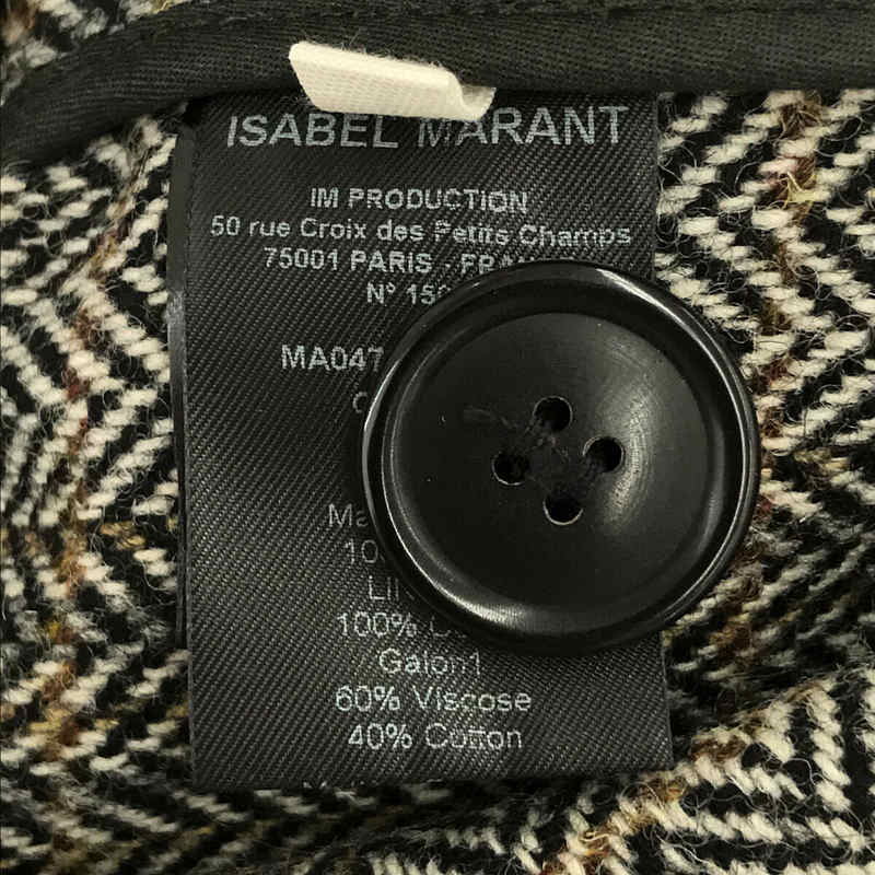 ウール ヘリンボーン ツイード オーバーサイズ シャツ ジャケットISABEL MARANT ETOILE / イザベルマランエトワール