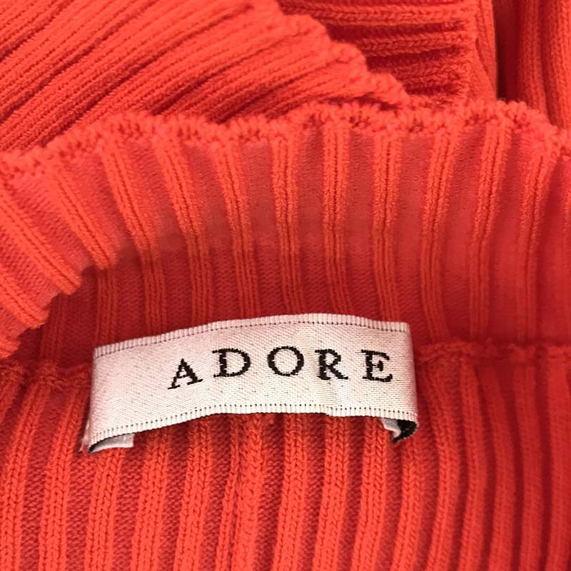 ADORE / アドーア アシンメトリー サイドスリット ハイネック リブ トップス