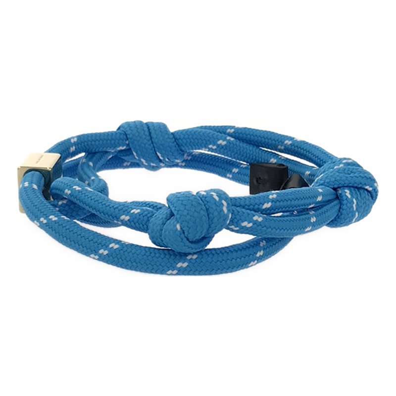 miu miu / ミュウミュウ MIU MIU LIGHT BLUE ROPE BRACELET WITH LOGO / ロゴ ブレスレット