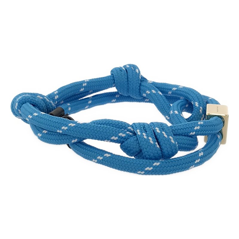 miu miu / ミュウミュウ MIU MIU LIGHT BLUE ROPE BRACELET WITH LOGO / ロゴ ブレスレット