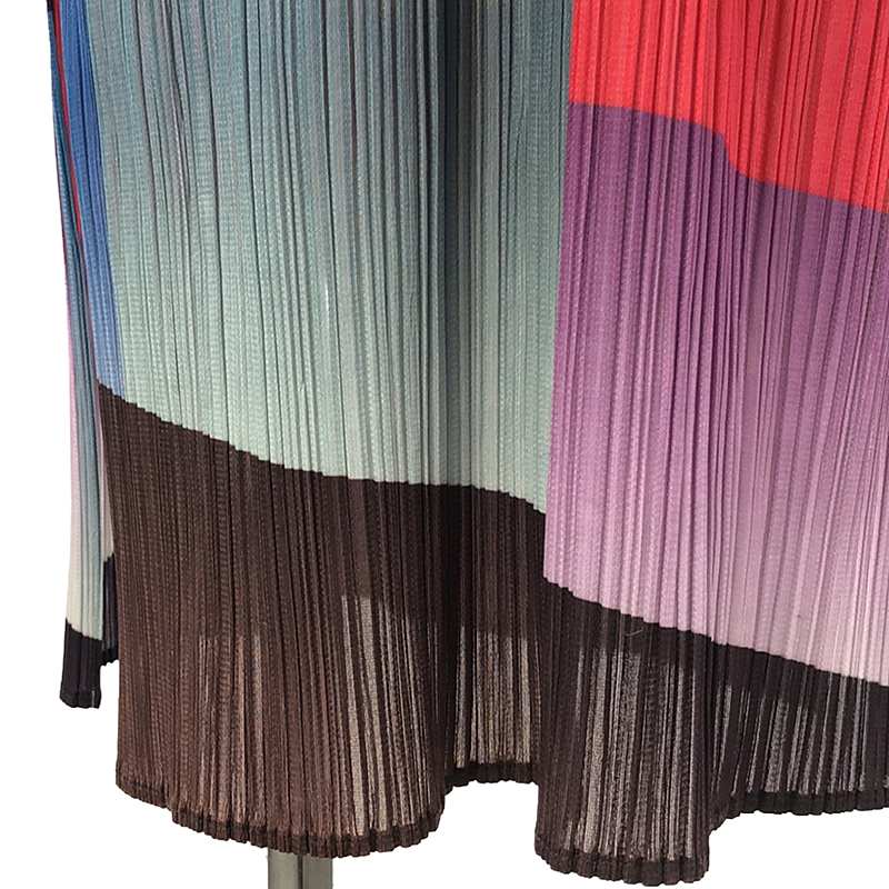 PLEATS PLEASE ISSEY MIYAKE / プリーツプリーズイッセイミヤケ レインボー スリット スリーブレス ワンピース