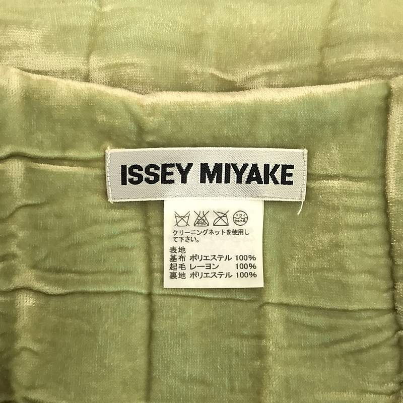 ISSEY MIYAKE / イッセイミヤケ 銀タグ ベルベット ノースリーブワンピース